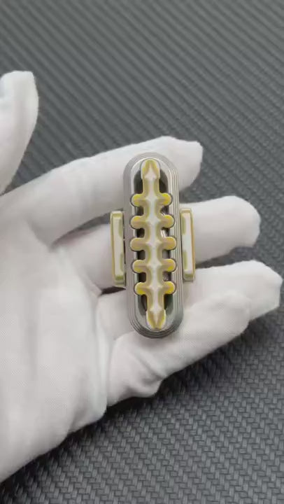 EXOSKELETON G10 Yellow Grey White Bone Core Stainless Steel