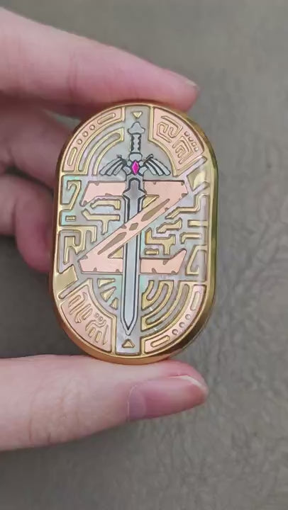 Hero Sword Zirconium Gold Plated Resin-Sealed