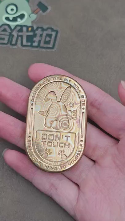 Grumpy Rabbit Rhythm Mokume Polished
