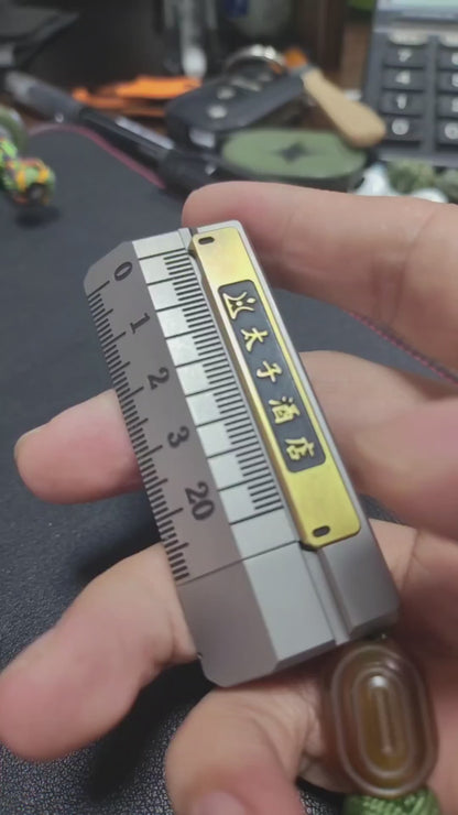 Quirky Ruler Titanium + Brass limited edition