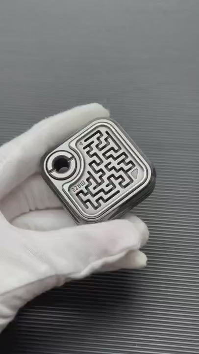 MAZE BLOCK Zirconium Polished