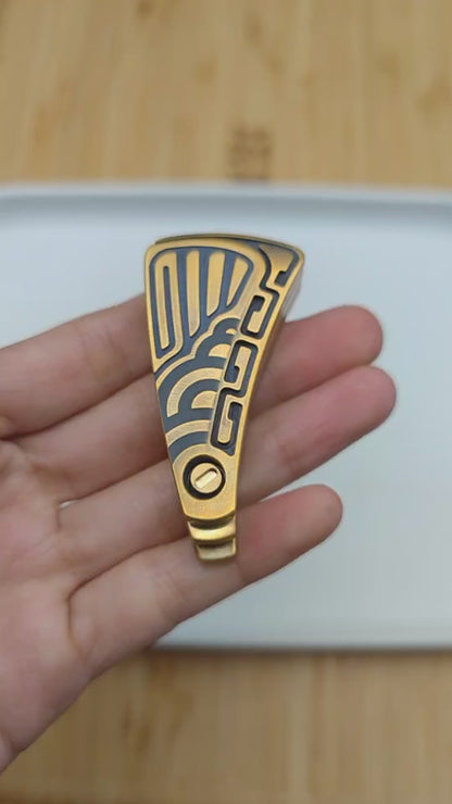 Peacock Feather Distress Brass