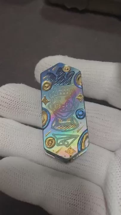 Plane Titanium Engraved