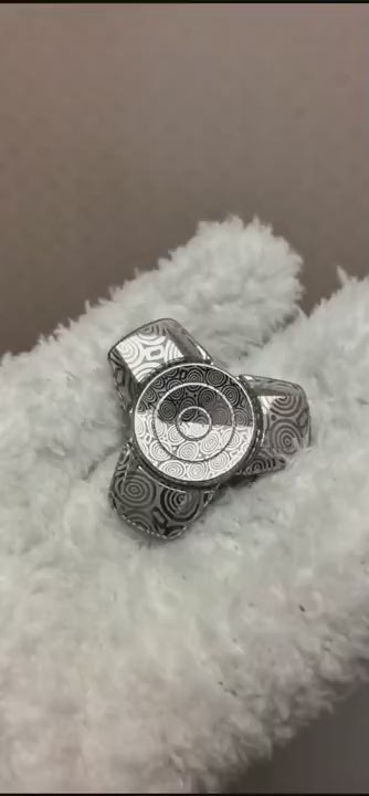 Gentle Breeze Bearing Cap Damasteel Etched