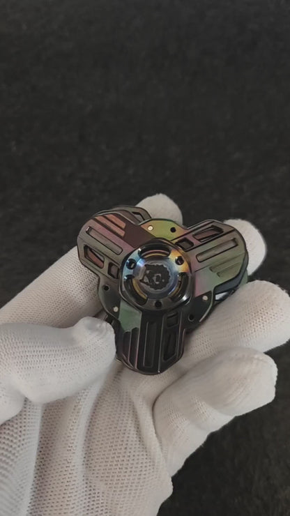 Tri linkage spinner Oil Slick Zirconium