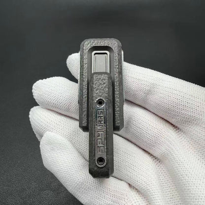 X Lock Zirconium Stone Textured Engraved