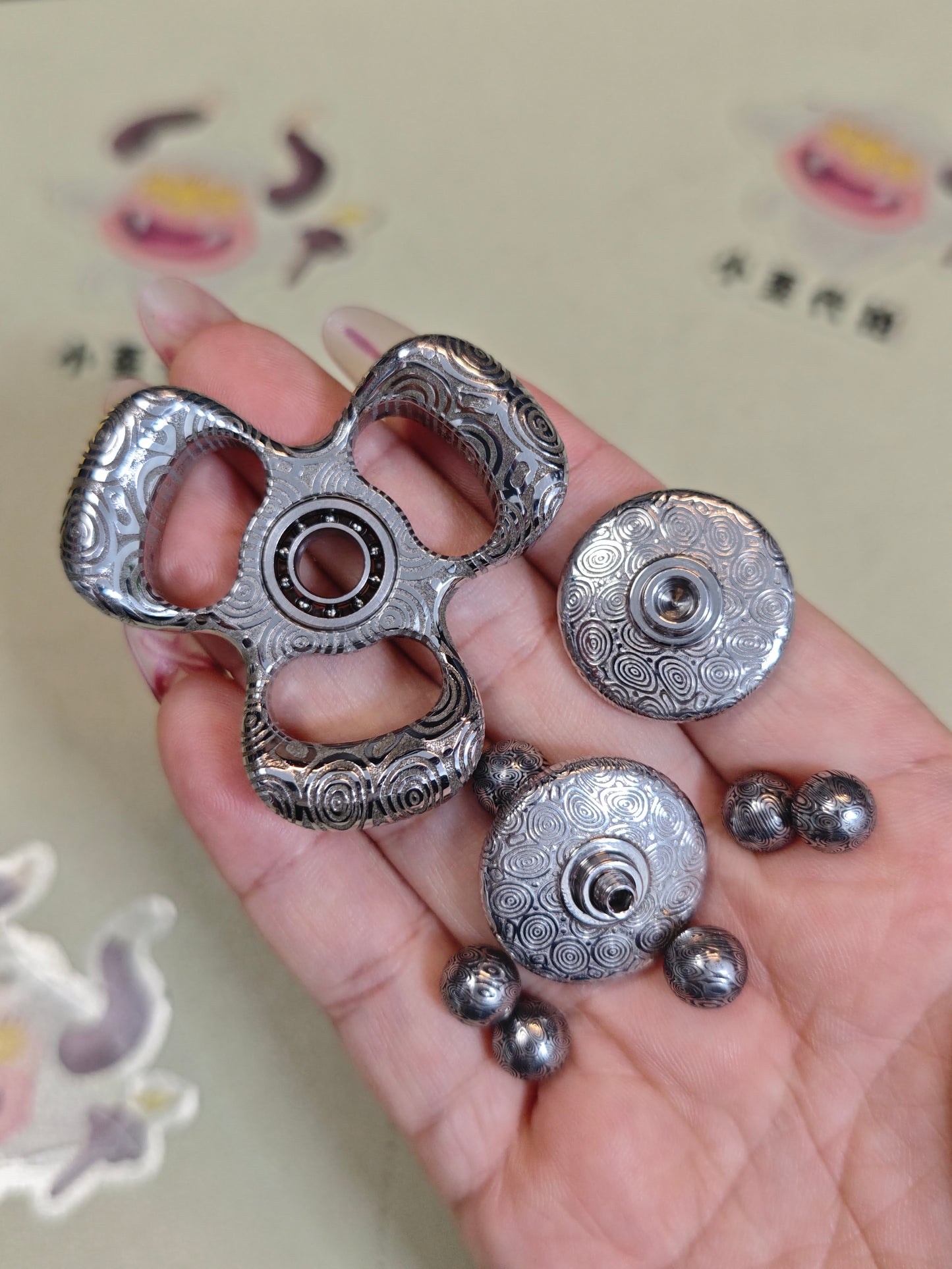 Three-Leaf Horizon Damasteel