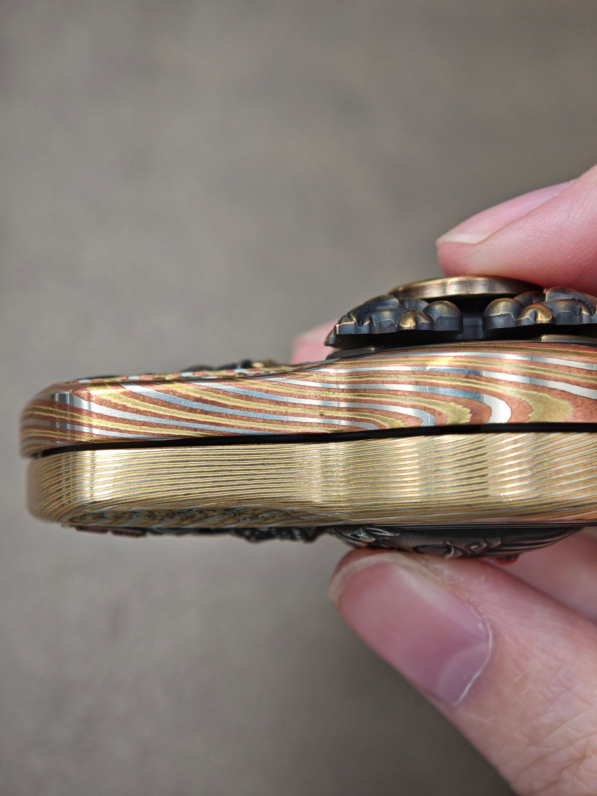 Demon Subduing Toga Tangcao Pattern Copper Mokume
