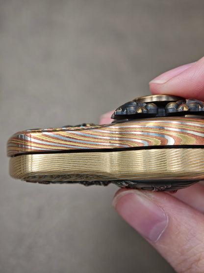 Demon Subduing Toga Tangcao Pattern Copper Mokume