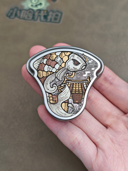 Balled Shell Stainless Steel Engraved