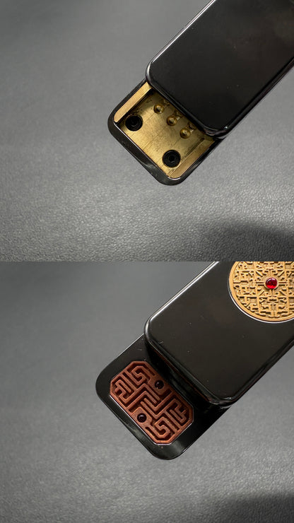 Brocade & Azure Paperweight Zirconium