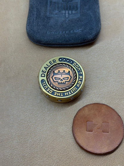Dealer Button Brass