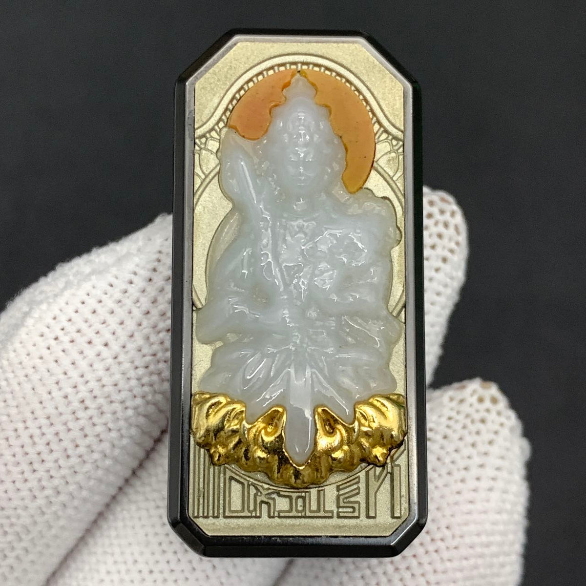 Guardian Buddha Zirconium Engraved