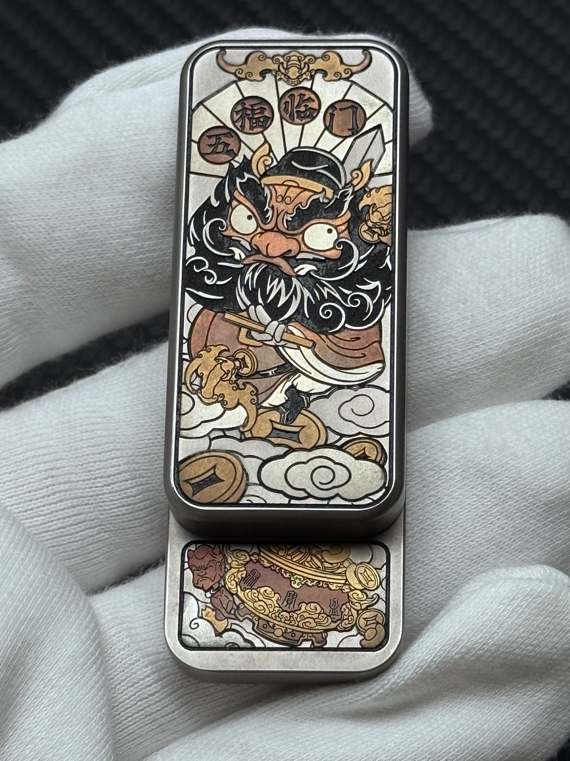 Brocade & Azure Paperweight Titanium