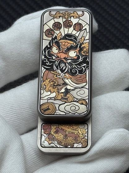 Brocade & Azure Paperweight Titanium