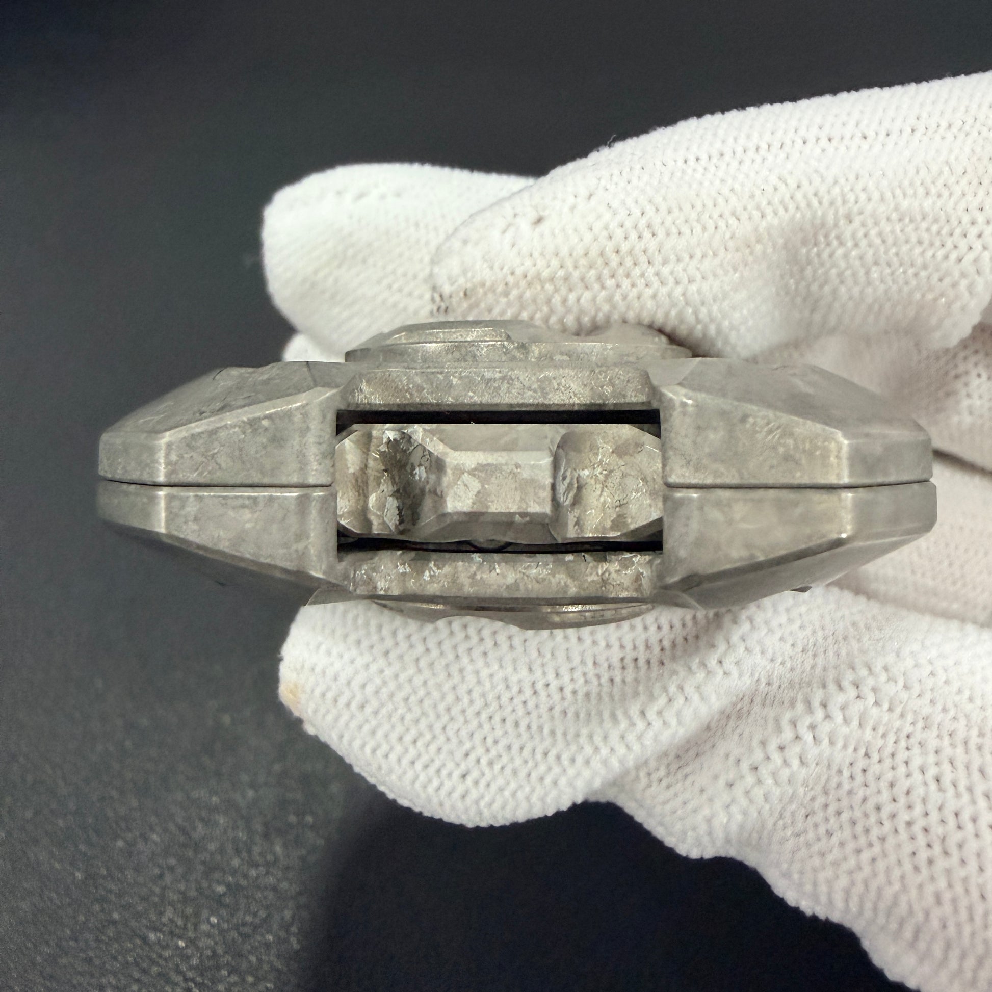 Mortise and Tenon Crystallized Titanium