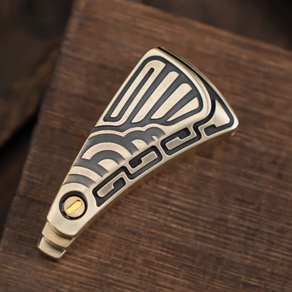 Peacock Feather Distress Brass