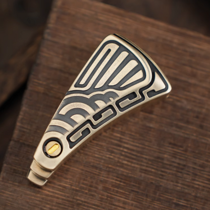 Peacock Feather Distress Brass