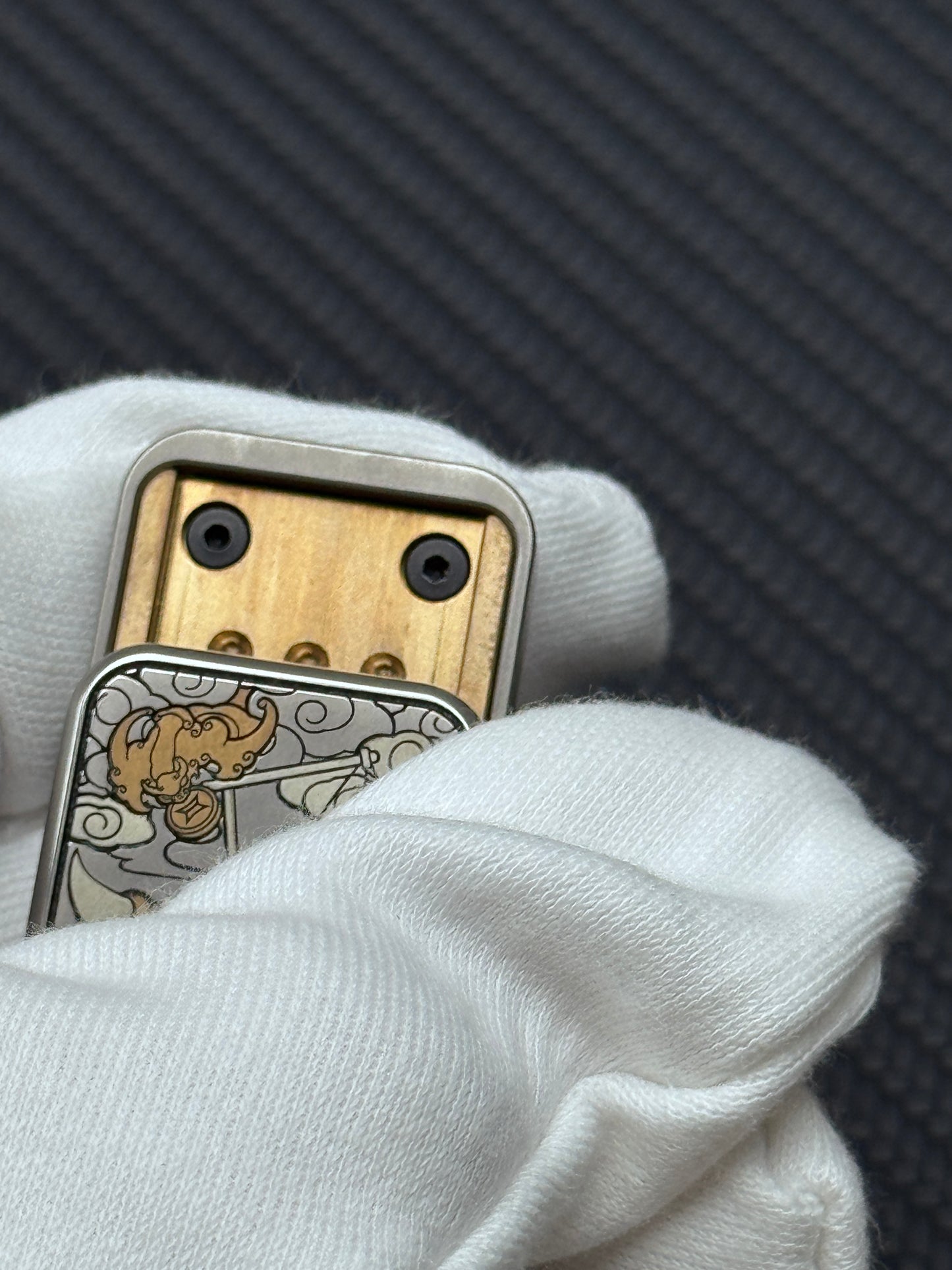 Brocade & Azure Paperweight Titanium