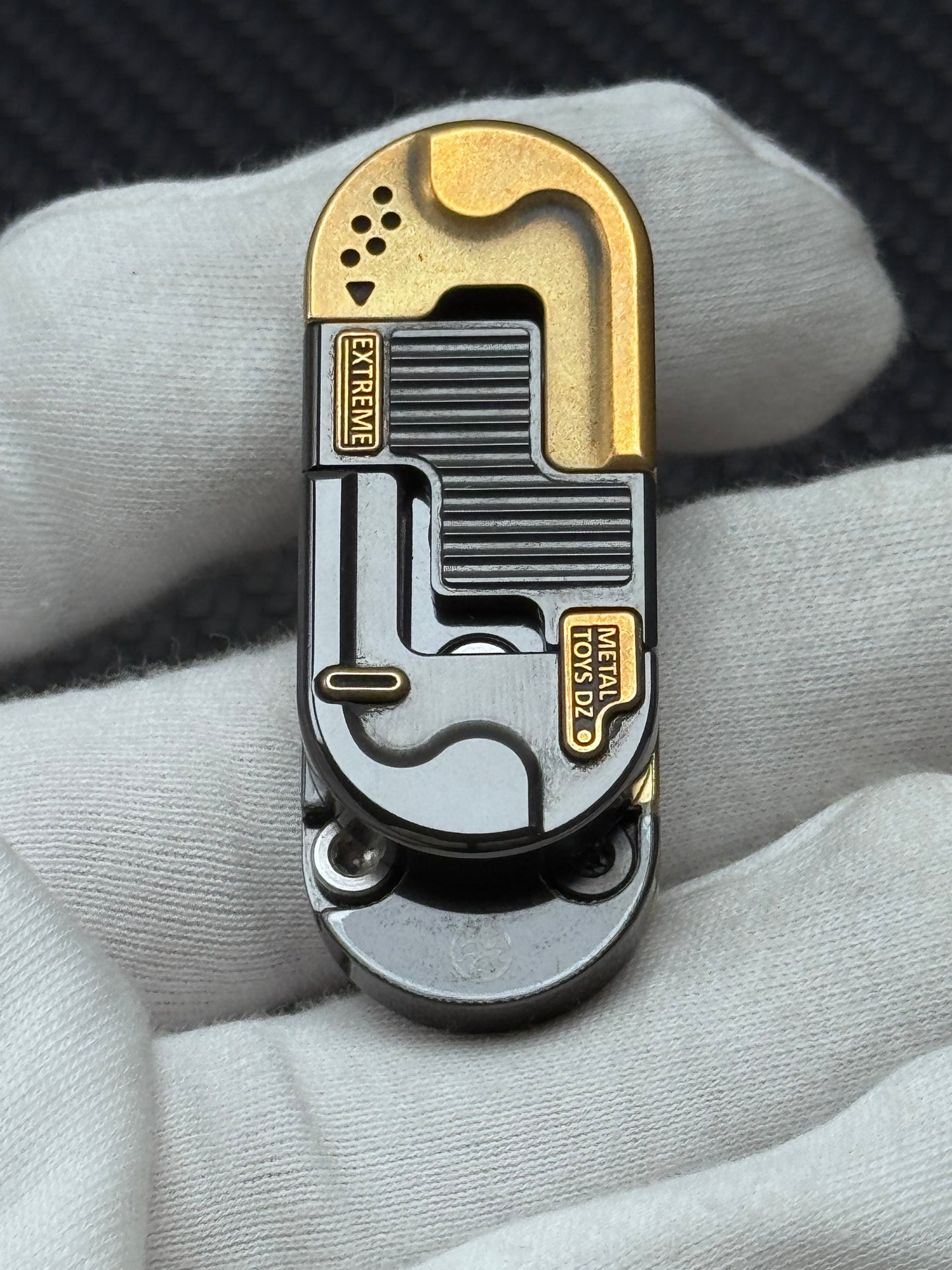 DZ Top B Precision Machined Mechanical Detent EDC Fidget Slider Brass