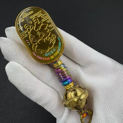 Ling Yun 3.0 Stainless Steel Gold Plated Resin-Sealed