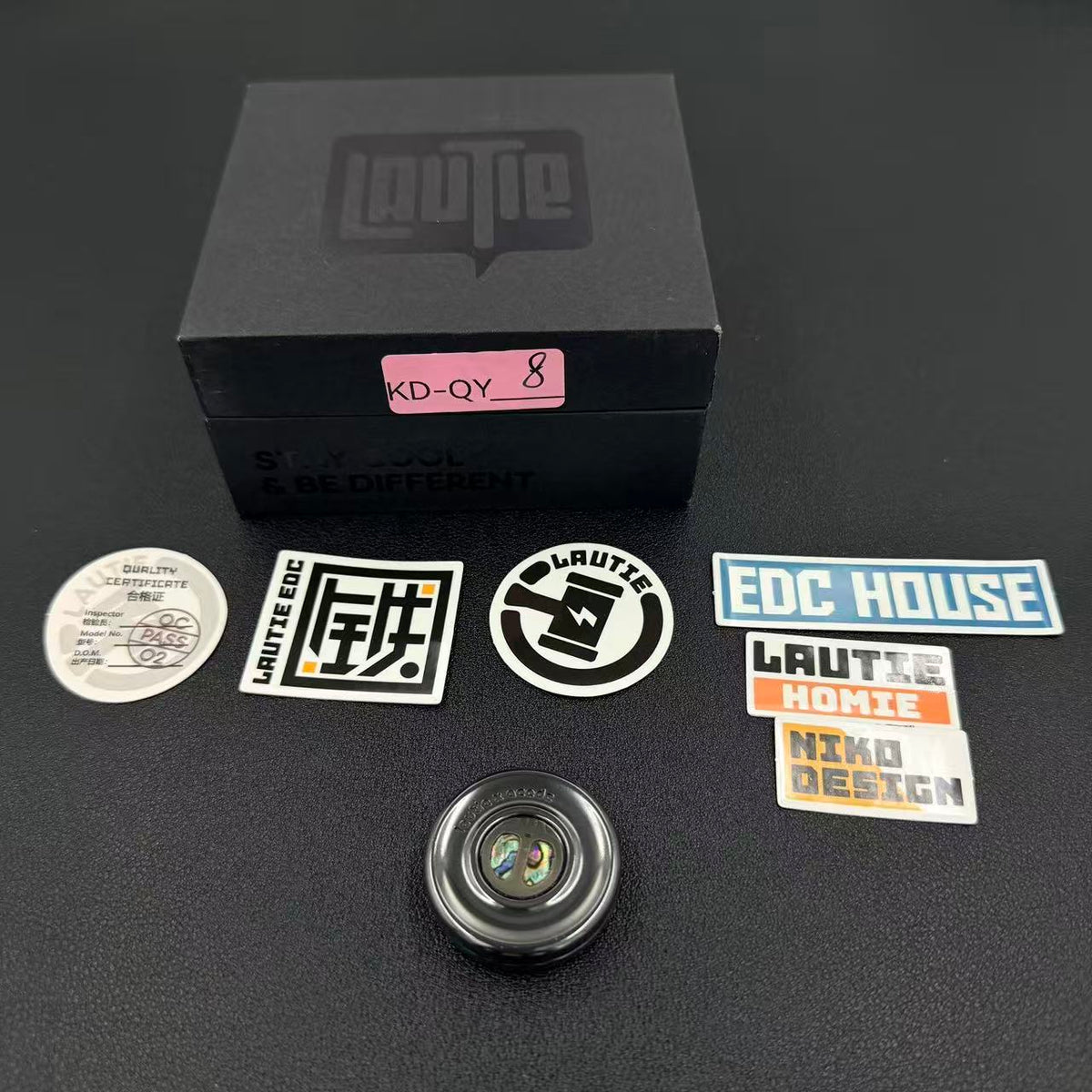 Devil Milk Cap Zirconium Engraved Polished