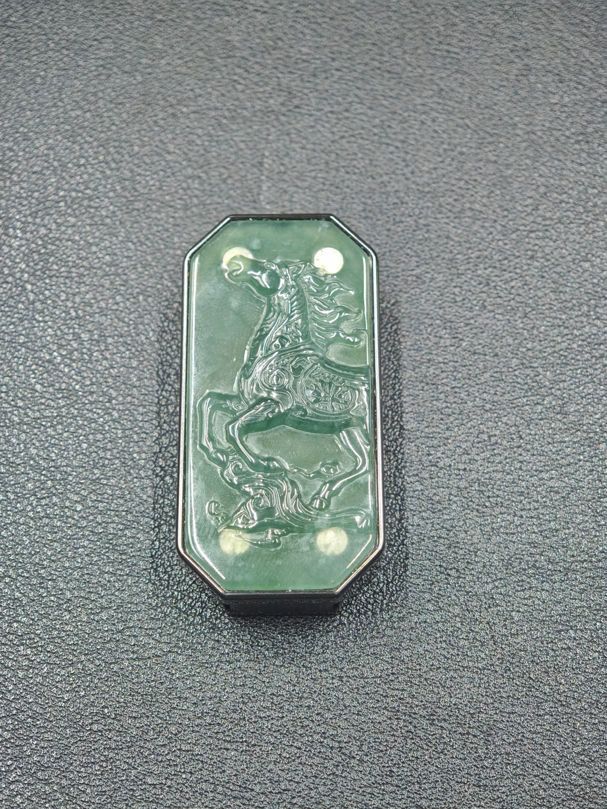 Red Brocade Horse Zirconium