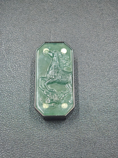 Red Brocade Horse Zirconium