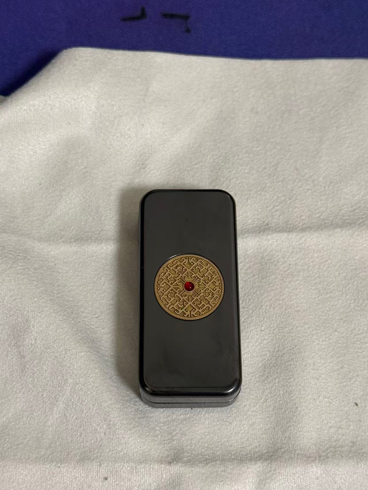Brocade & Azure Paperweight Zirconium Polished