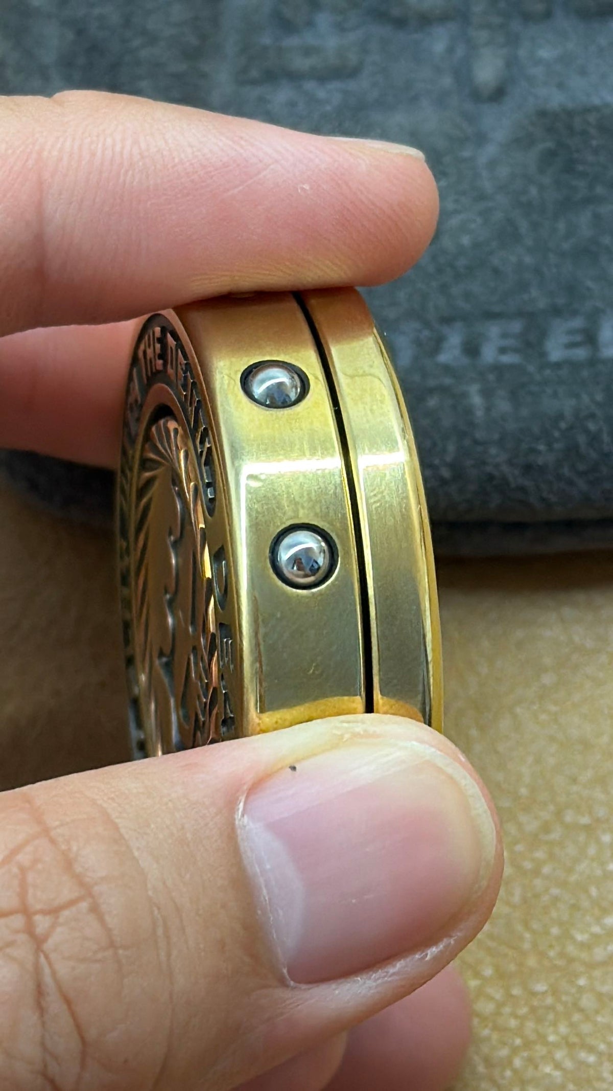 Dealer Button Brass