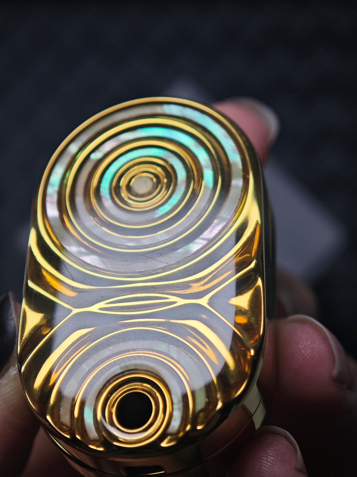 Ripple 2.0 Stainless Steel Gold Plated Engraved