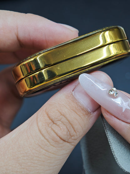 Groove Zirconium Gold Plated Resin-Sealed