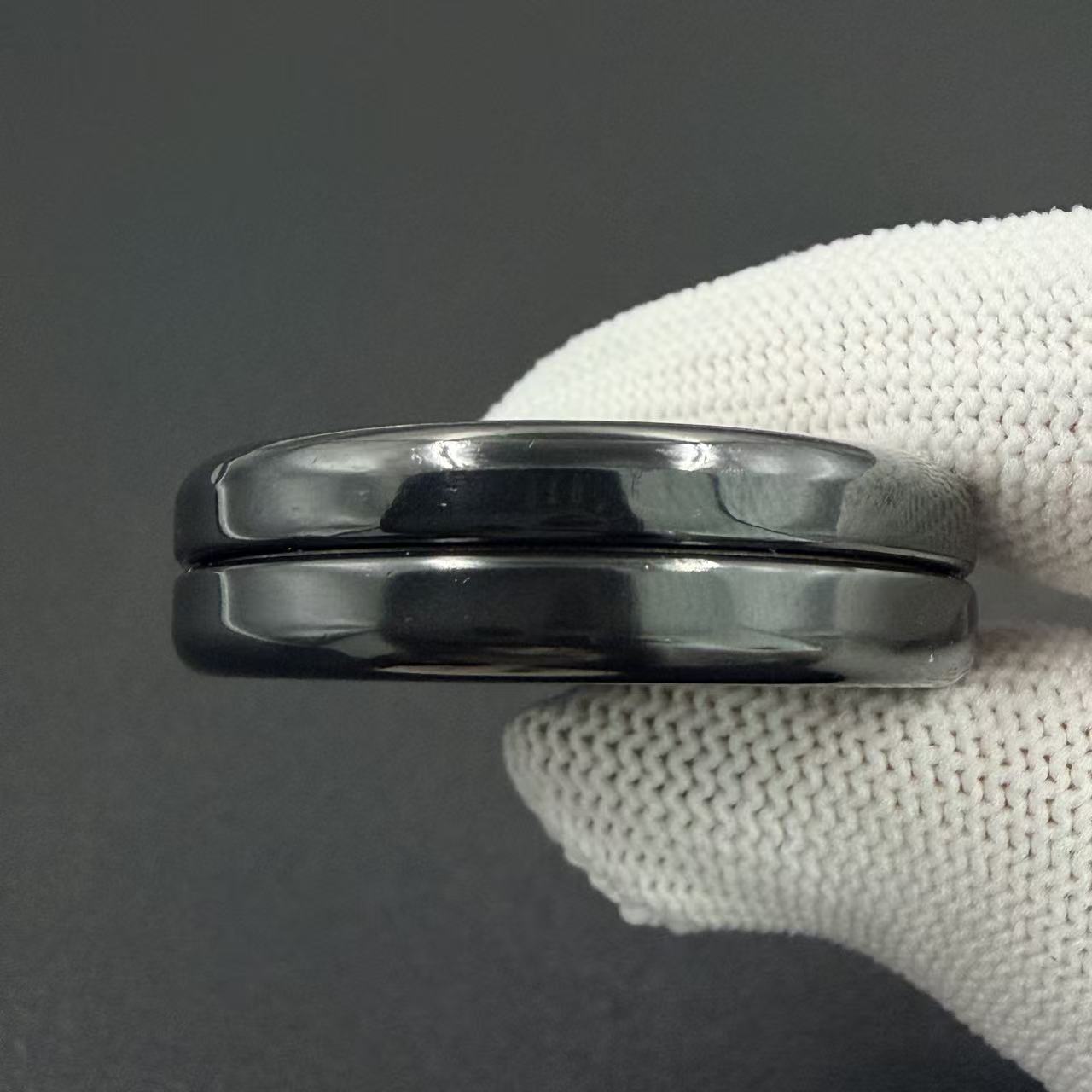 Devil Milk Cap Zirconium Engraved Polished