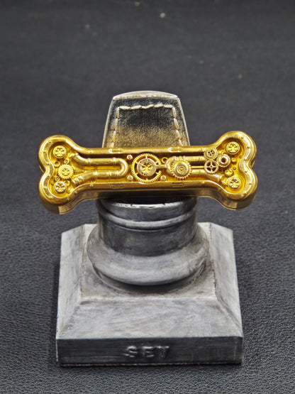 Thorn Light Steam Bone Brass Engraved