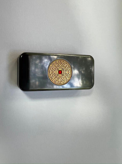 Brocade & Azure Paperweight Zirconium Polished