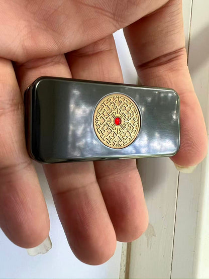 Brocade & Azure Paperweight Zirconium Polished