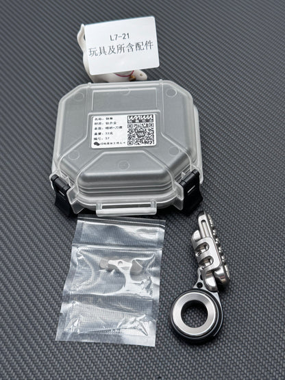 WANWU Exoskeleton Precision Machined Magnetic-Mechanical EDC Fidget Slider Titanium