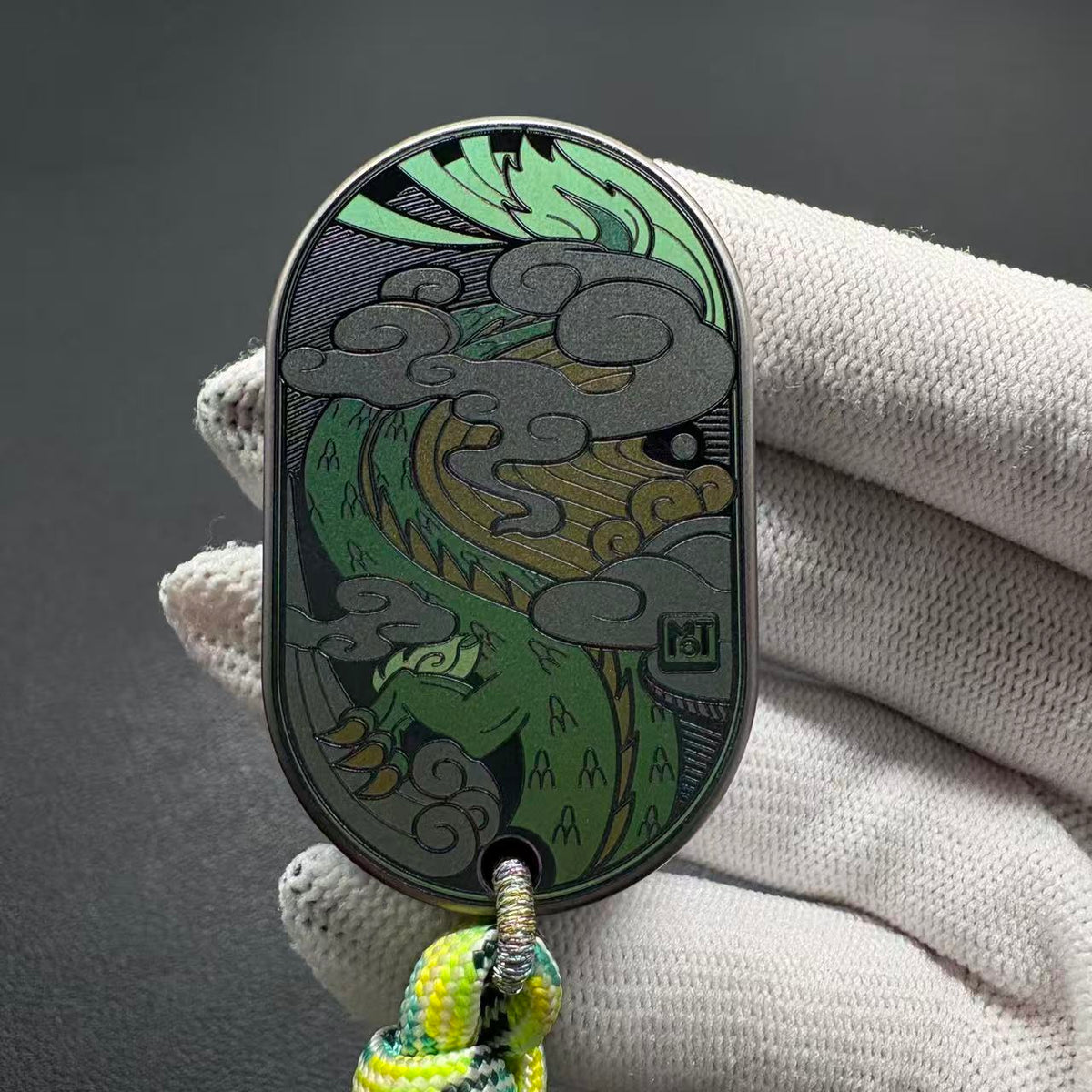 Dragon Rhythm Titanium Anodized Engraved
