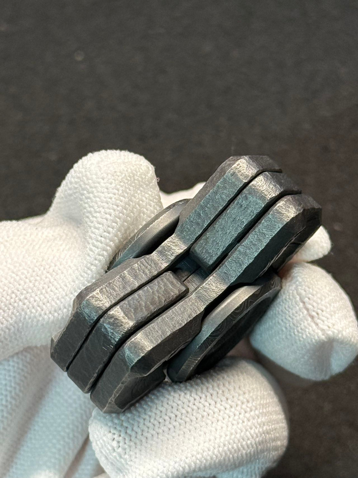 Frog Stainless Steel Stone Textured Engraved