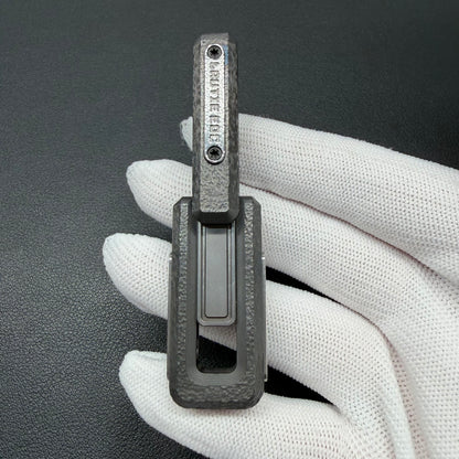 X Lock Zirconium Stone Textured Engraved