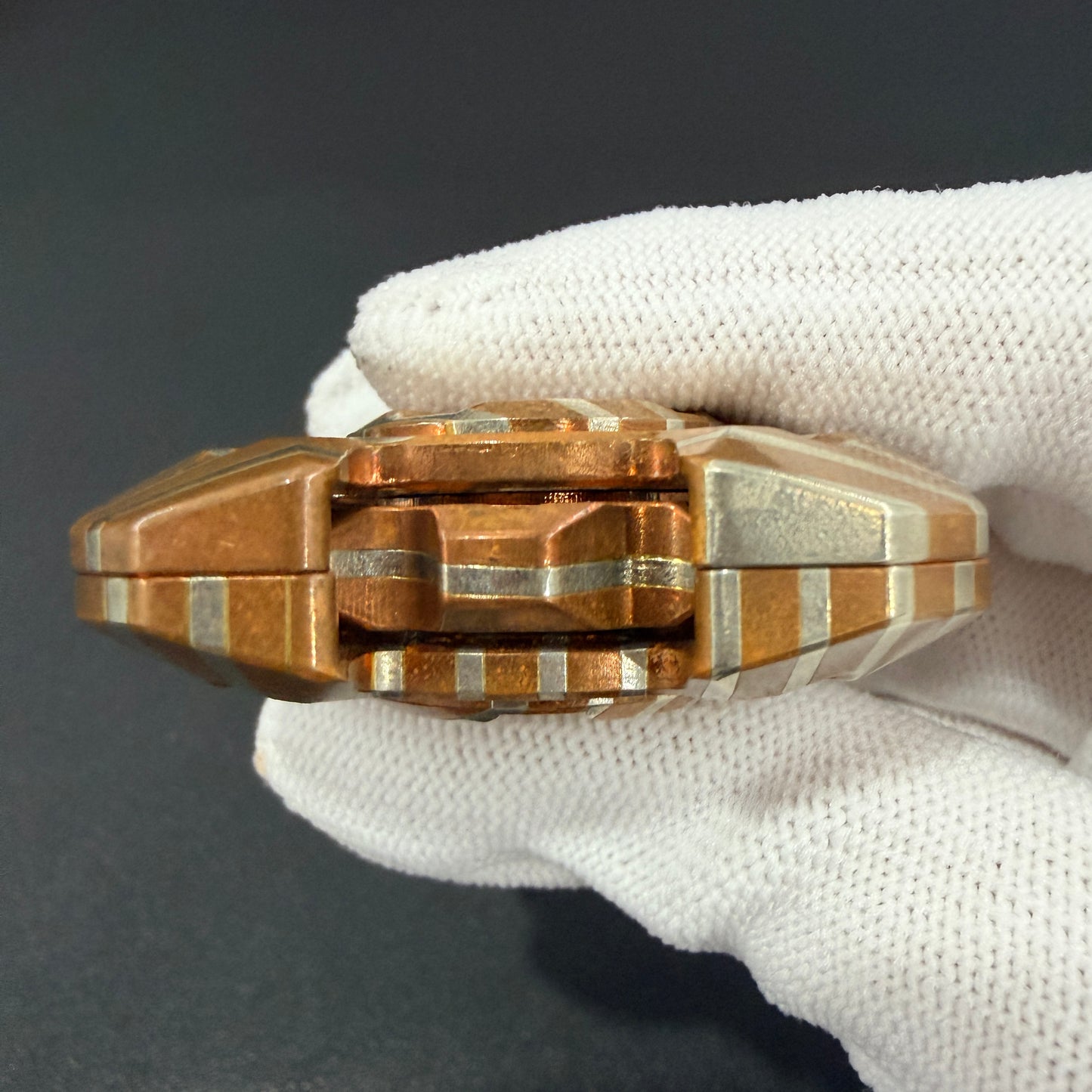 Mortise and Tenon Mokume Copper