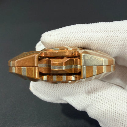 Mortise and Tenon Mokume Copper