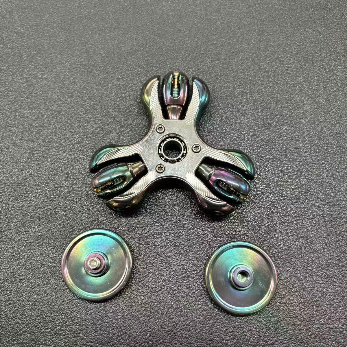 Demon Subduer Tuning Fork Bone Zirconium Oil Slick