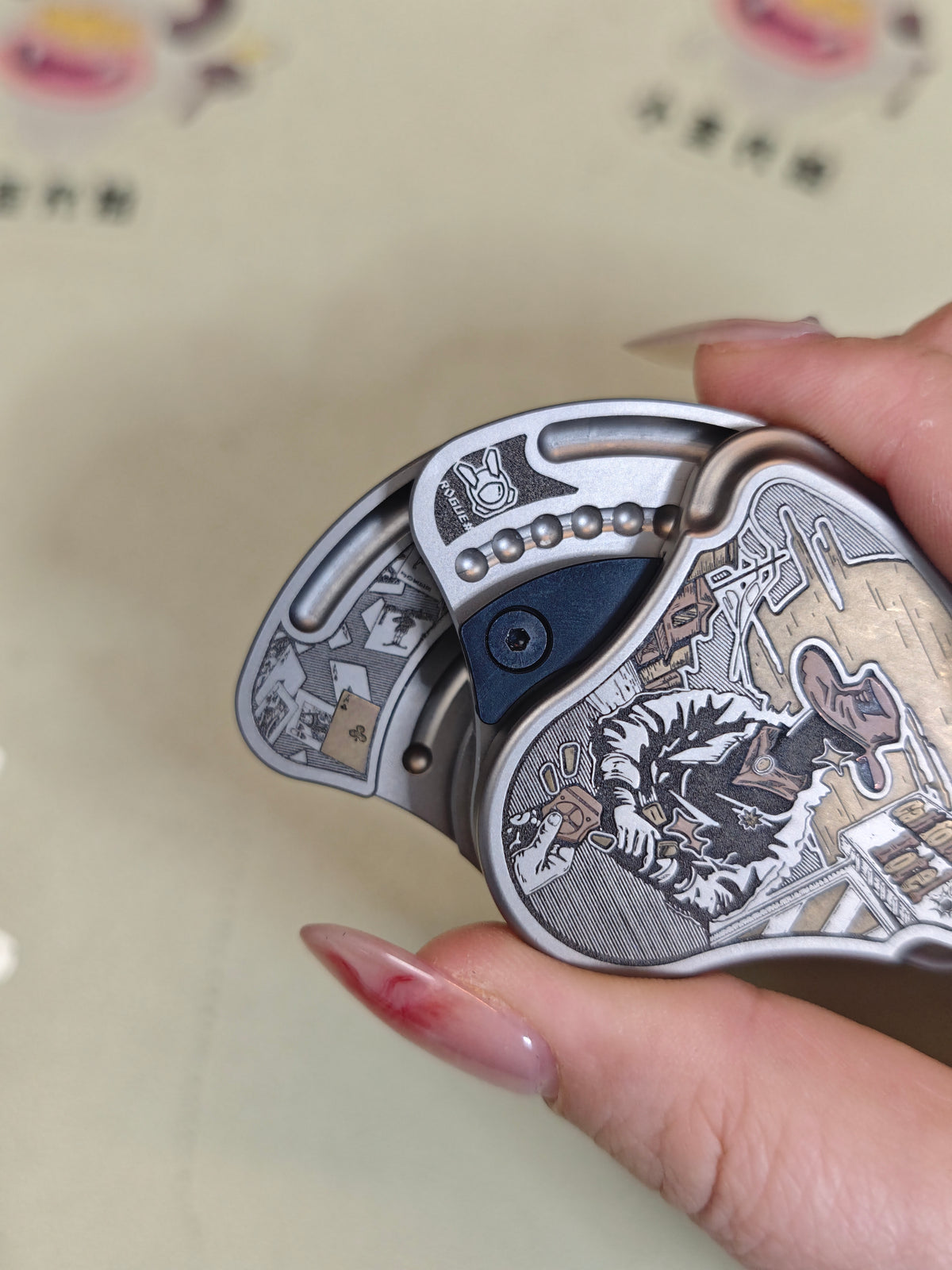 Western Cowboy Titanium Engraved