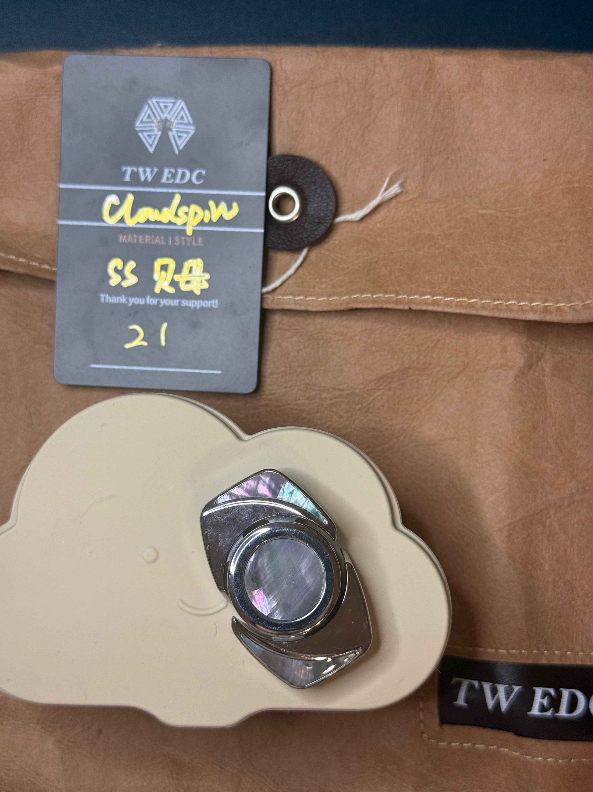 TW EDC Special Material Cloud Pivot Stainless Steel Engraved