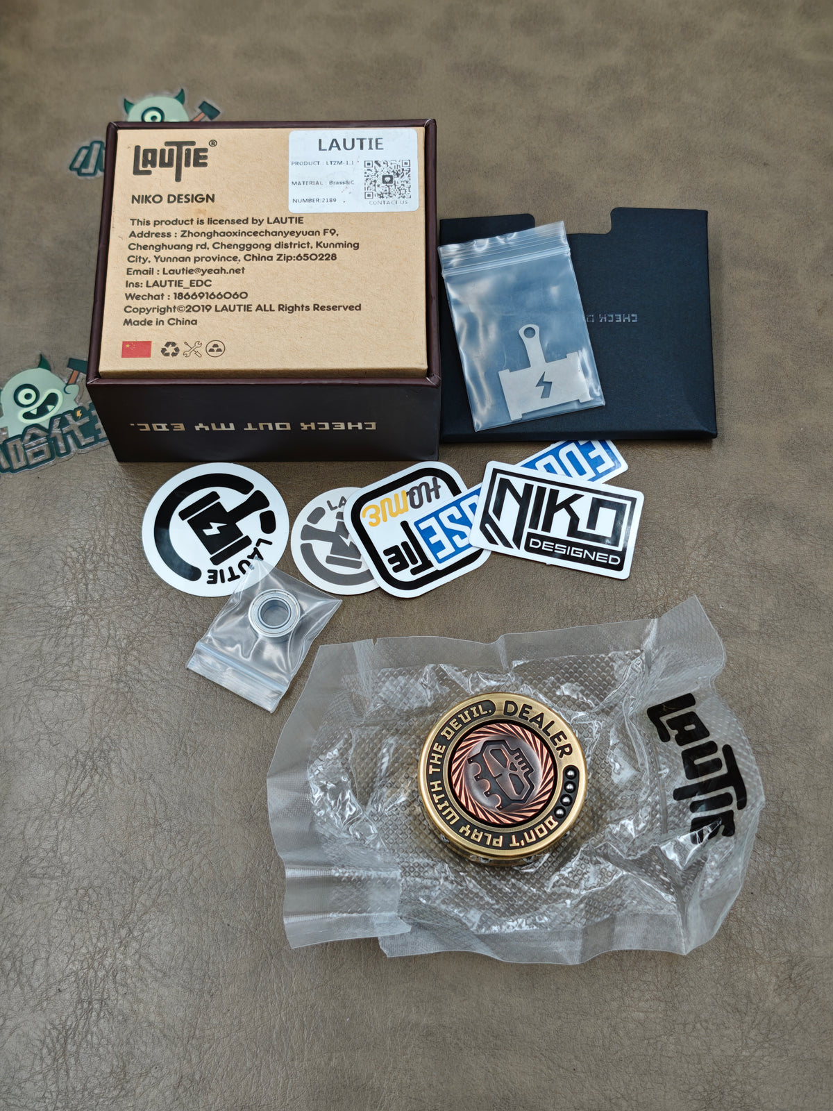 Dealer Button Brass