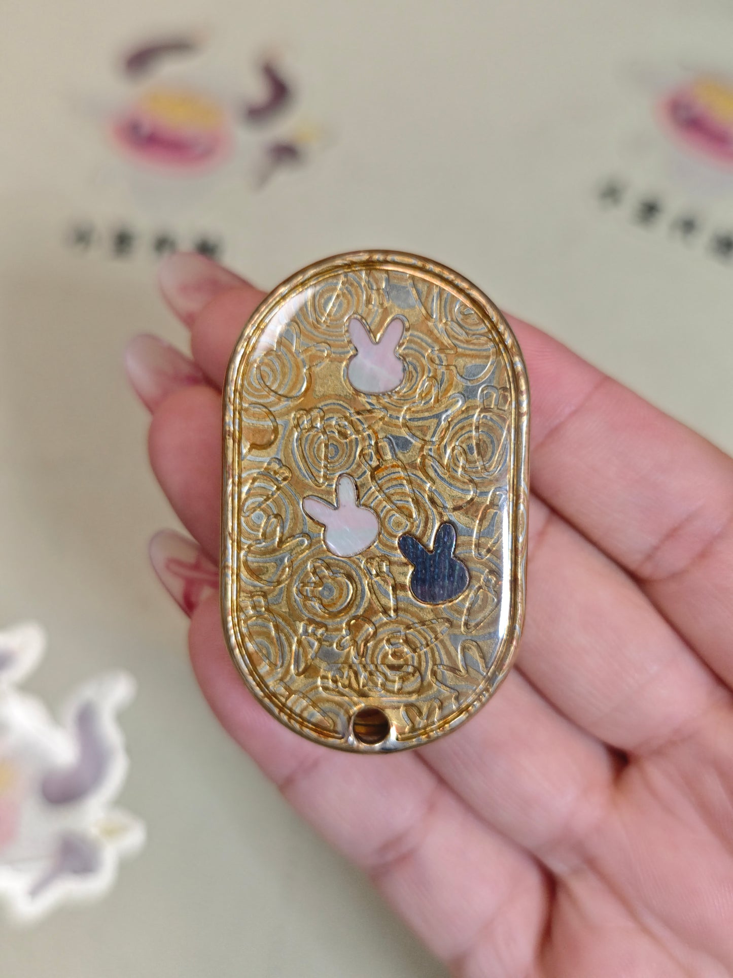 Grumpy Rabbit Rhythm Mokume
