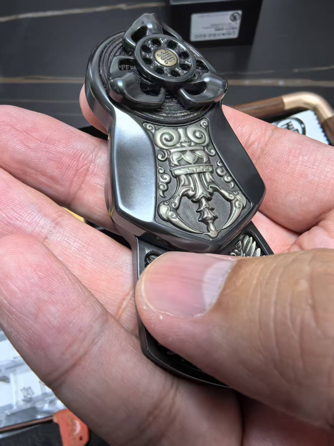 Demon Subduing Toga Tangcao Pattern Zirconium Polished