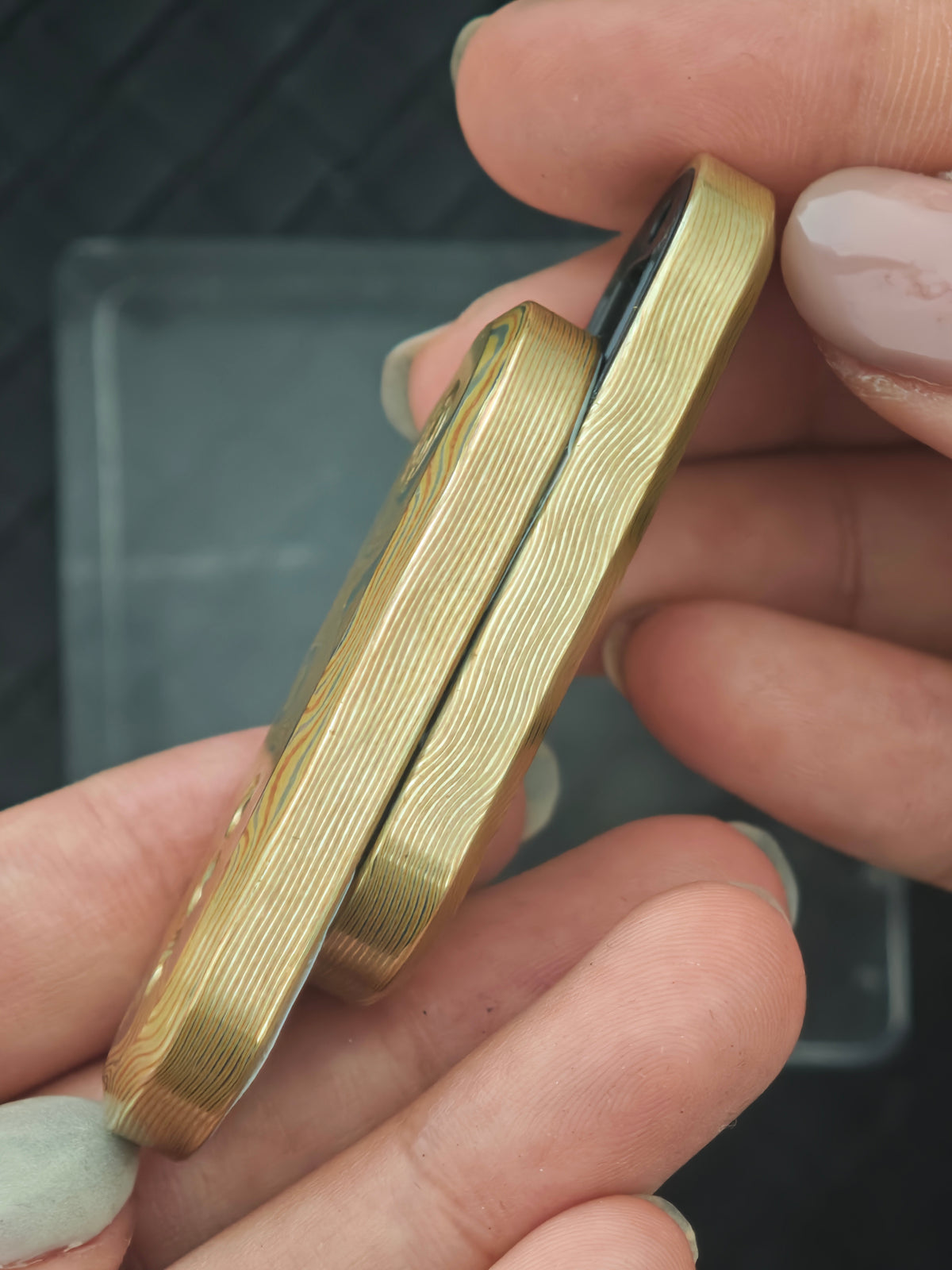 Lucky Draw Mokume Etched Polished