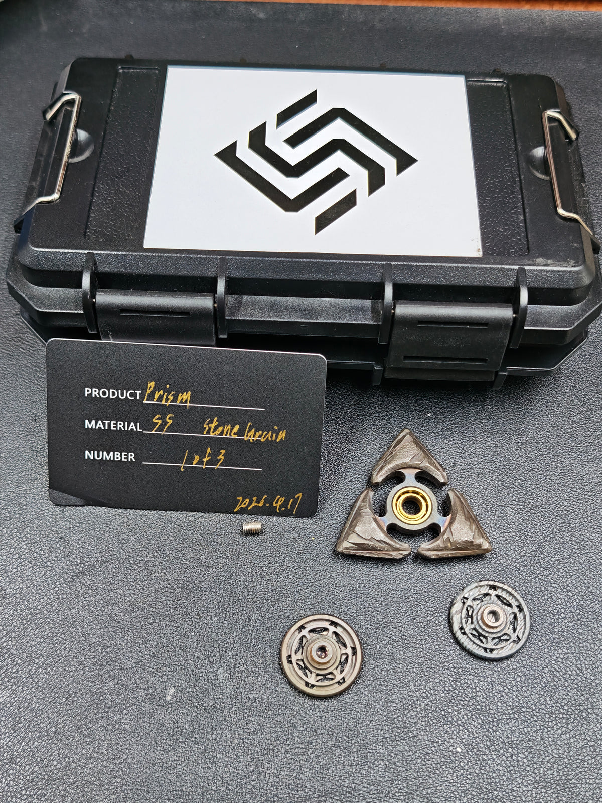 Prism Bearing Cap Stainless Steel Stone Textured